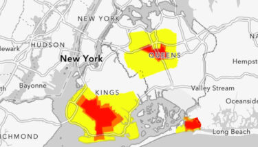 ニューヨーク市が、COVID-19の発生を追跡するマップを発表