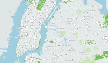 ニューヨーク市内のホリデー・ライト・ディスプレイが見つかるマップ